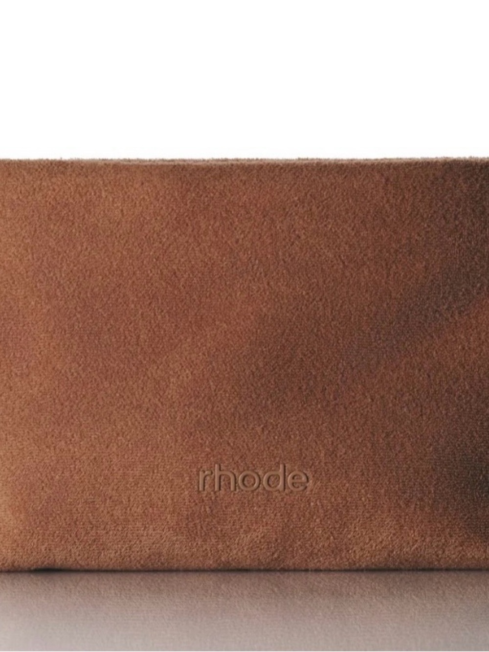 RHODE Suede Clutch in Chestnut
